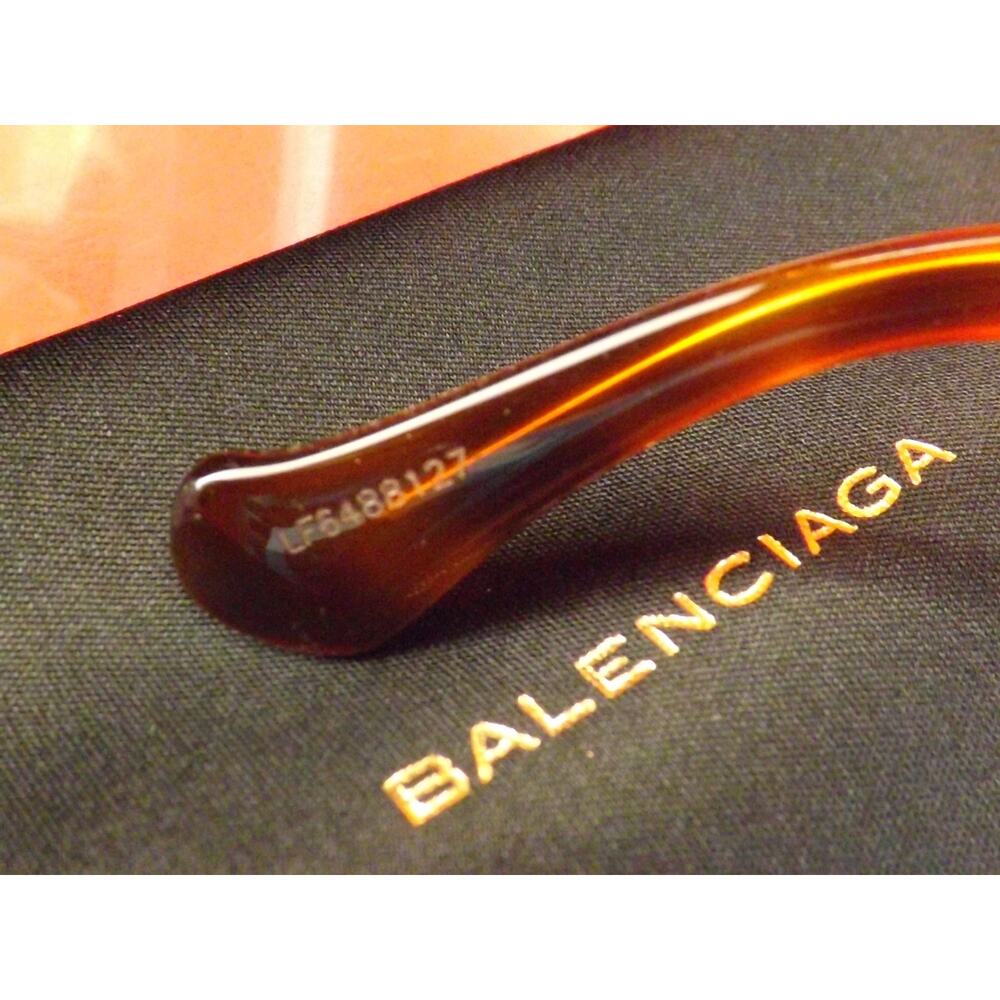 NWT BALENCIAGA BA2013 53N HAVANA PLASTIC FRAME OVERSIZED SUNGLASSES $495 ITALY - Picture 10 of 12